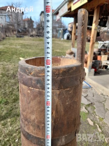 Стара дървена буталка,бучка, снимка 5 - Други ценни предмети - 44327660