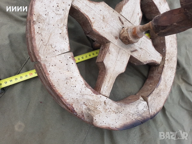 Колело от чакръг с манивела , снимка 2 - Антикварни и старинни предмети - 54284027