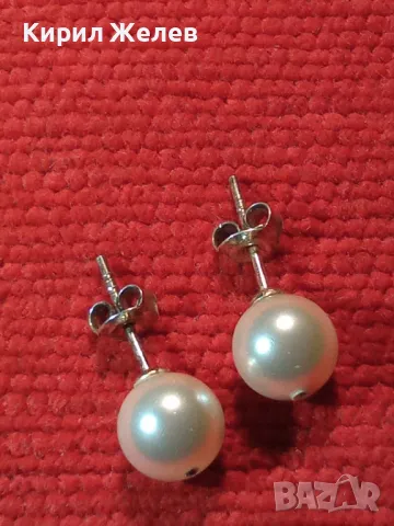 КЛАСИЧЕСКИ ПЕРЛЕНИ СРЕБЪРНИ ОБЕЦИ СРЕБРО 925 с ИСТИНСКИ БЕЛИ ПЕРЛИ 45717, снимка 10 - Обеци - 46233062