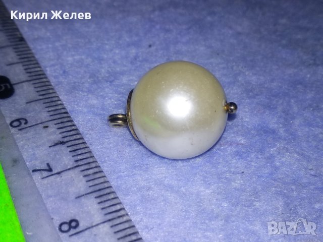 ПЕРЛЕН ВИНТИДЖ АРТ ПОЗЛАТЕН МЕДАЛЬОН 27575, снимка 9 - Колиета, медальони, синджири - 40760130