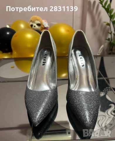 Блестящи обувки на ток, снимка 4 - Дамски обувки на ток - 52518699
