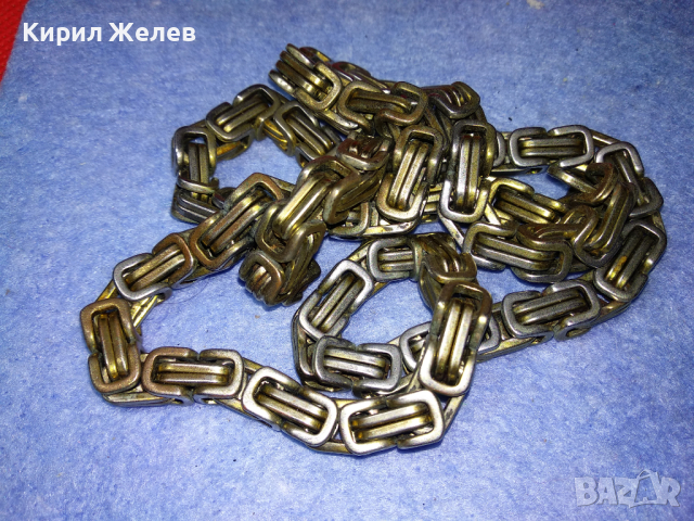 ВНУШИТЕЛЕН СТОМАНЕН ЛАНЕЦ НЕРЪЖДАЕМА БЛАГОРОДНА СТОМАНА ВИНТИДЖ ПЛЕТКА 44113, снимка 4 - Колиета, медальони, синджири - 44756258