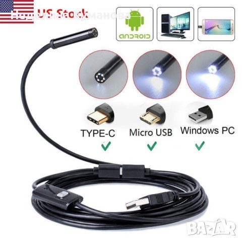 🧨 2140 КАМЕРА ЕНДОСКОП ЗА ТЕЛЕФОН - 5М, снимка 3 - Други - 42358658