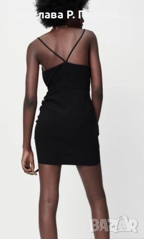 Черна рокля Zara , снимка 3 - Рокли - 53198261
