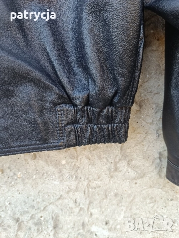 Vintage дамско кожено яке  90s черно М, снимка 3 - Якета - 52126325