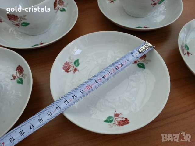 Руски порцелан сервиз за чай, снимка 5 - Антикварни и старинни предмети - 30295316