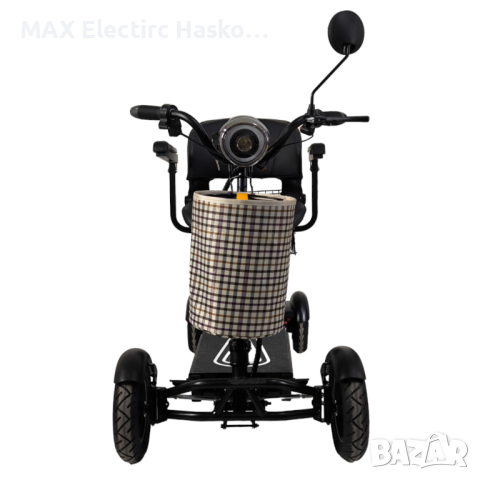 Сгъваема електрическа четириколка MaxMotors 750W - BLACK, снимка 7 - Инвалидни колички - 44659719
