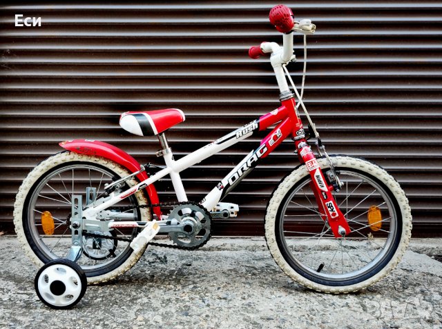 Българско детско колело DRAG Rush с помощни колела - 16 ”, снимка 3 - Детски велосипеди, триколки и коли - 42130220