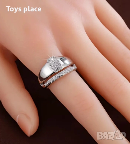 Нов Красив двоен пръстен , снимка 3 - Пръстени - 52557692