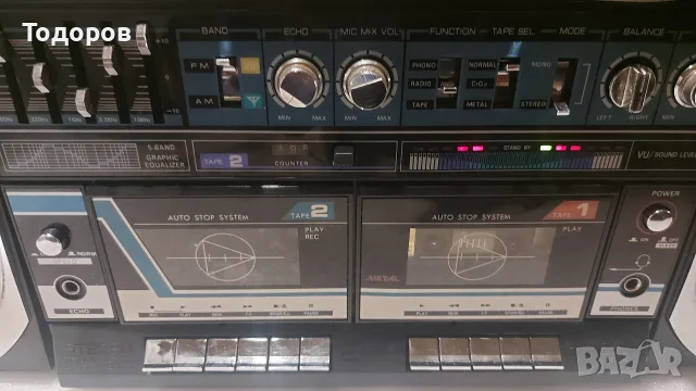 Sanwa 701 Stereo Radio Cassette Recorder , снимка 7 - Радиокасетофони, транзистори - 56046627