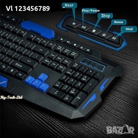 Геймърски комплект безжична клавиатура + безжична мишка HK8100, снимка 3 - Джойстици и геймпадове - 37118555
