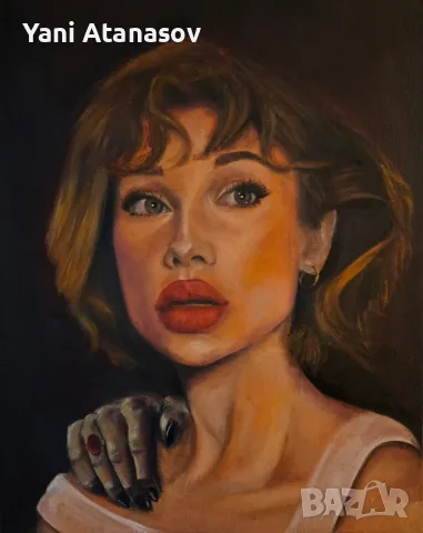 Авторска маслена картина "Правилният път“ (50х40 см) масло/платно, снимка 2 - Картини - 55874756