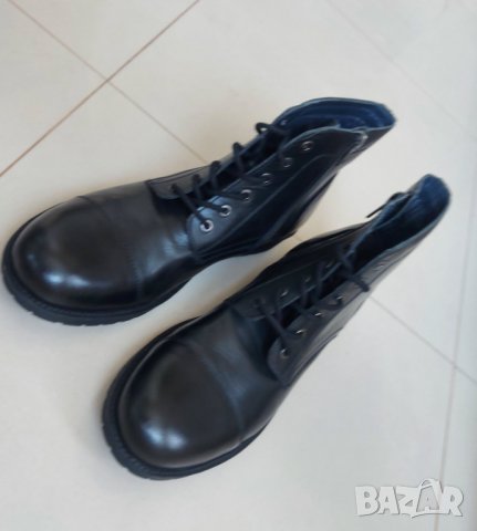 нови мъжки черни високи боти RESERVED естествена кожа 45 номер, снимка 2 - Мъжки боти - 31601408