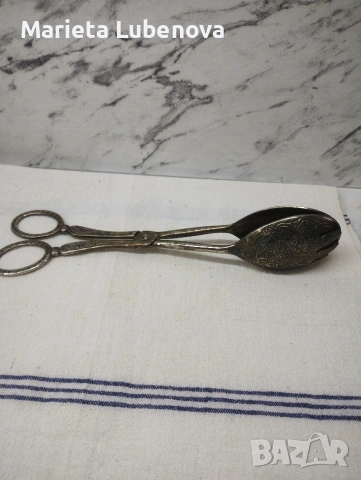 Много стилна посребрена щипка за сервиране, снимка 2 - Прибори за хранене, готвене и сервиране - 54284369
