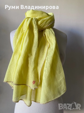 Светлозелен и бледожълт шал/ различни видове, снимка 4 - Шалове - 50106959