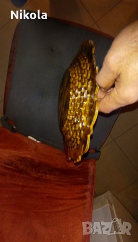 Декоративна дървена купа или чиния ръчно направена 38см / 27см, снимка 12 - Други - 34545504