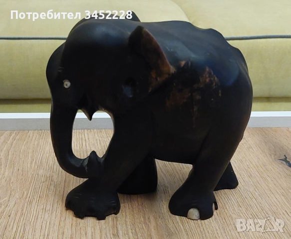 дърворезба масив абанос фигура слон за ценители , снимка 4 - Декорация за дома - 52459023