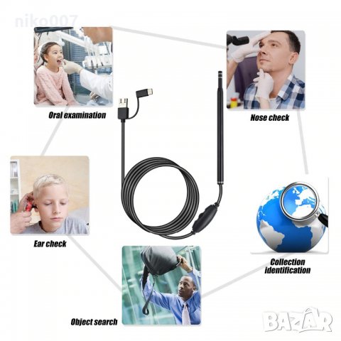 Ендоскопска камера за андроид телефон-лаптоп, снимка 7 - Камери - 29801730