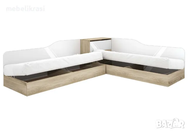 Ъглови легла  с ракла-Сити 2001.В  няколко цвята!Налични., снимка 4 - Спални и легла - 47376381