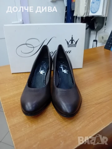 Намаление Дам.обувки м2008 тъмно кафе ест.кожа, снимка 2 - Дамски обувки на ток - 51204901