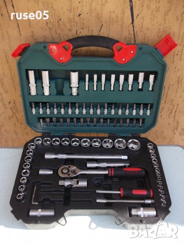 Комплект "TROY" професионална тресчотка с вложки 1/2“ и 1/4“, снимка 2 - Куфари с инструменти - 37002733