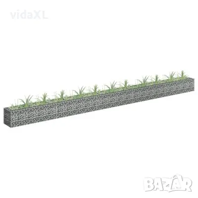 vidaXL Габион повдигната леха, поцинкована стомана, 450x30x30 cм(SKU:145645）, снимка 2 - Други - 48629700