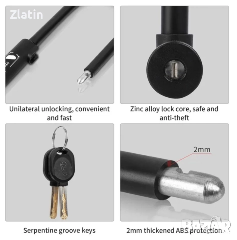 U-образно заключване за велосипед – против кражба / U-Lock Bike Lock, снимка 7 - Аксесоари за велосипеди - 51519234