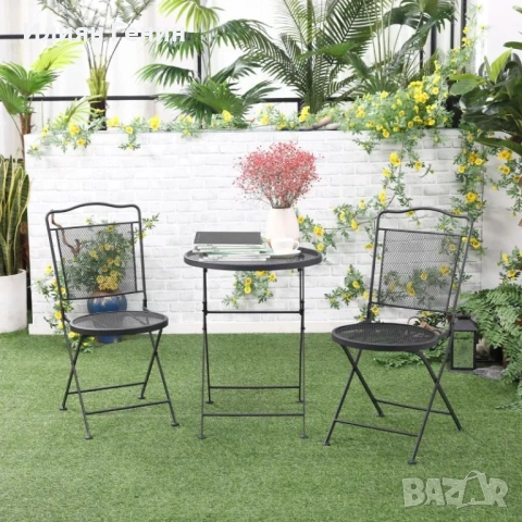 Комплект градински мебели Outsunny за 2 души, снимка 11 - Градински мебели, декорация  - 52327181