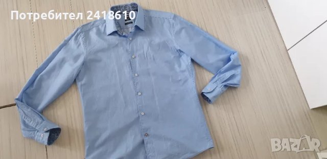 Hugo Boss Len / Organic Cotton  Slim Fit Mens Size 42 - L - 16 /1/2 НОВО! ОРИГИНАЛ! Мъжка Риза!, снимка 4 - Ризи - 50436194