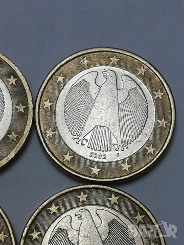 лот 1 евро-Германия от 2002 г. букви-A;F;G;J, снимка 3 - Нумизматика и бонистика - 52949219