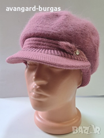 319 Дамска бутикова шапка каскет - ангора