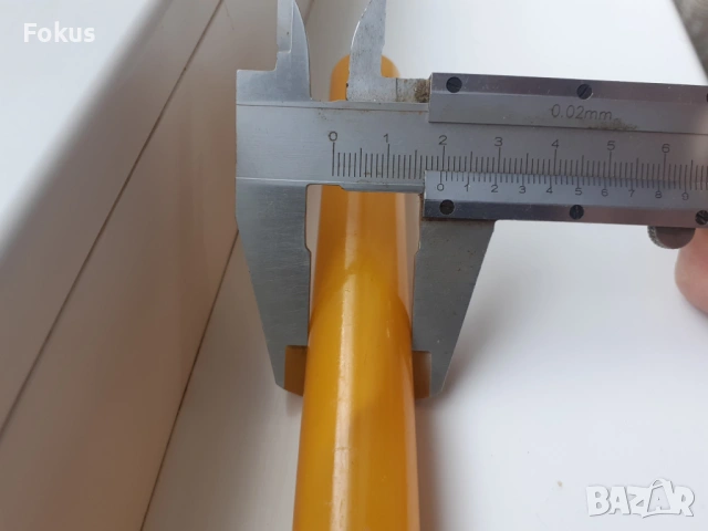 Пръчка каталин бакелит жълта с дамари броеница, снимка 6 - Антикварни и старинни предмети - 53950904