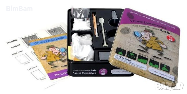 Игрален комплект The Purple Cow - Лаборатория на лудия учен - Младият детектив, снимка 2 - Образователни игри - 44529511