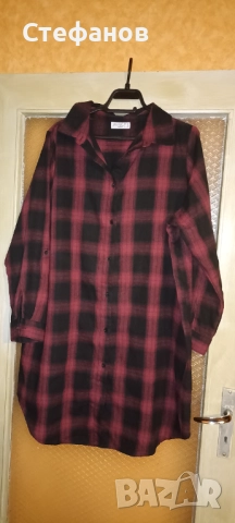 Красива ,карирана, дамска ,макси туника тип риза на Janina 