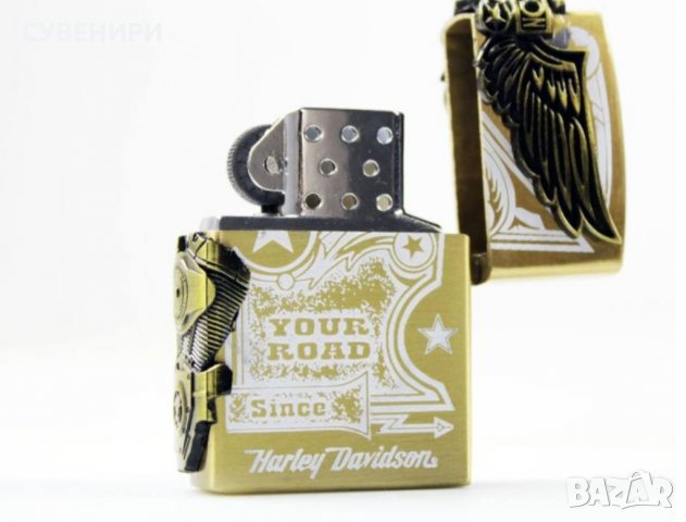 Метална запалка с емблемата на Harley Davidson, снимка 15 - Запалки - 34437771