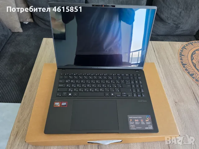 Лаптоп ASUS Vivobook S 16 OLED M5606WA, AMD Ryzen™ AI 9 HX 370, 16'', 3.2K, OLED, 120Hz, 24GB LPDDR5, снимка 6 - Лаптопи за дома - 56120373