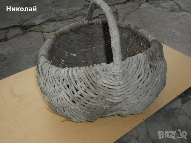 Старинна плетена кошница, снимка 8 - Антикварни и старинни предмети - 31752470