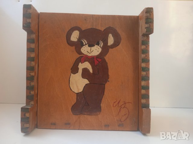 Стара дървена ръчно рисувана кутия, снимка 2 - Колекции - 42924972