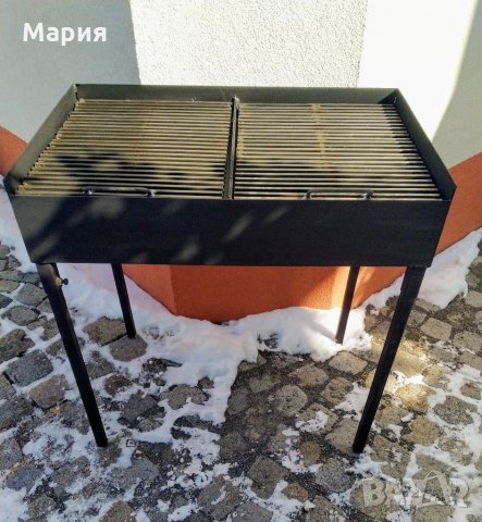 Голямо барбекю с две решетки, снимка 1