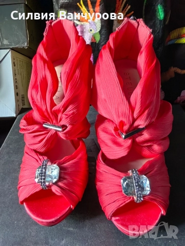 Луксозни Дизайнерски Сандали Stella McCartney, снимка 4 - Дамски обувки на ток - 51857608