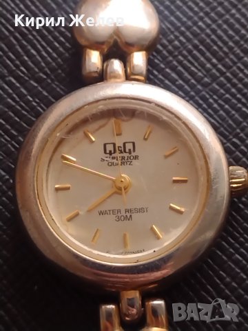 Дамски часовник Q&Q SUPERIOR QUARTZ WATER RESIST 30m. 1 mikron много красив 30219, снимка 4 - Дамски - 40881895