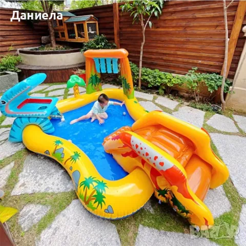 Пръскащ надуваем басейн , снимка 6 - Басейни и аксесоари - 49117875