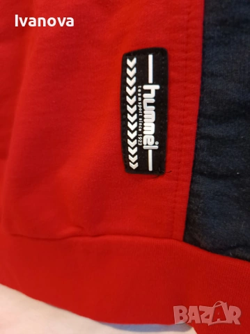 Мъжки нов памучен червен пуловер на“ humel“, снимка 3 - Пуловери - 53264903