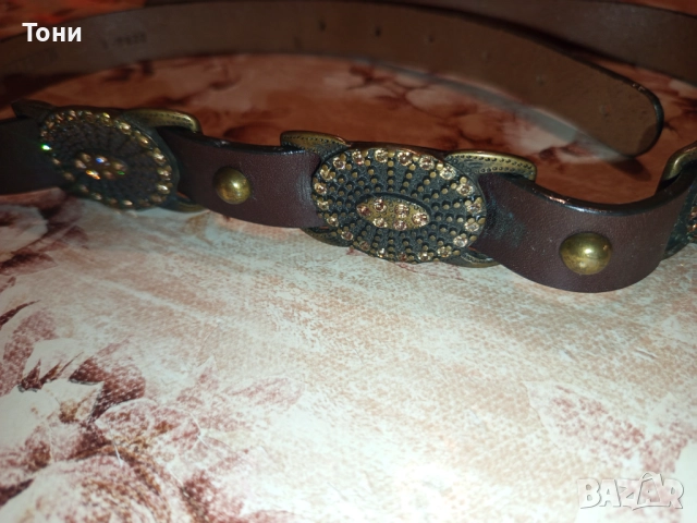 MADELEINE Италиански Дамски Колан от Естествена Кожа Нов 95см.