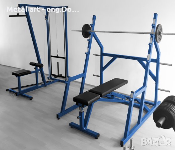 Професионална стойка за клекове, снимка 2 - Фитнес уреди - 28403911