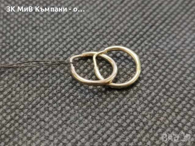 Чисто нови детски обеци 0.7гр-14к