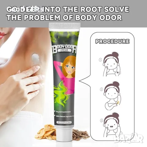 Крем против изпотяване и неприятна миризма Body Odor Cream, снимка 4 - Козметика за тяло - 49117298