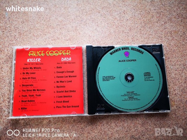 Alice Cooper "Killer/DaDa",CD,Warner Bros Records, 1998, снимка 2 - CD дискове - 31075787