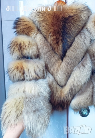 Палто с естествен косъм от сребърна лисица, снимка 7 - Палта, манта - 52690644