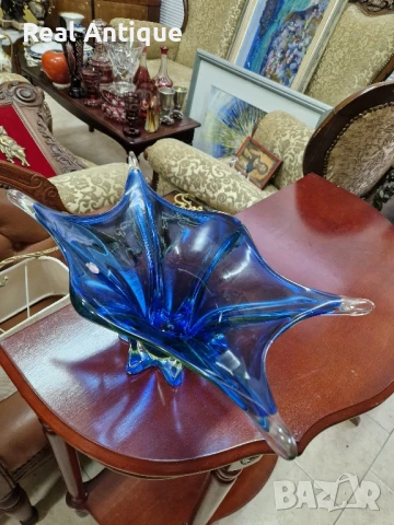 Превъзходна антикварна колекционерска кристална купа фруктиера Бохемия , снимка 4 - Други ценни предмети - 50888651